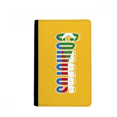 Imagem de Porta-passaporte com nome da bandeira do país Comoros Notecase Burse carteira porta-cartão, Multicolor