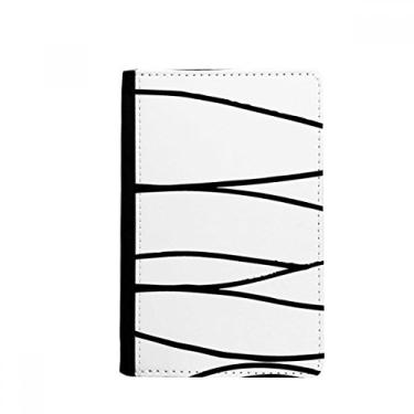 Imagem de Carteira com textura de linha irregular para passaporte Notecase Burse capa para cartão, Multicolor