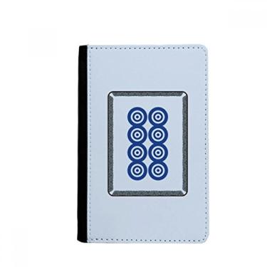 Imagem de Mahjong Circle Dots 8 Tile Pattern Passport Holder Notecase Burse Carteira Capa Cartão Bolsa, Multicolor