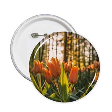 Imagem de Broche de cenário de natureza florestal com flores para ciências florestais e flores, 5 peças