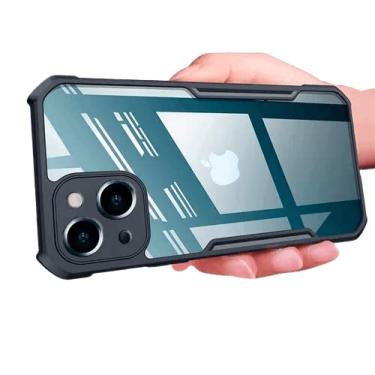 Imagem de Capa Capinha Case Transparente Anti Impacto IPhone 14 Plus Cor:Azul