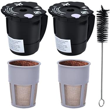 Imagem de Filtro de Café Reutilizável Universal Compatível com Keurig My K Cup 2.0 K300 K250 K350 K375 K400 K450 K475 Cafeteiras com Escova de Limpeza Extra para Filtro