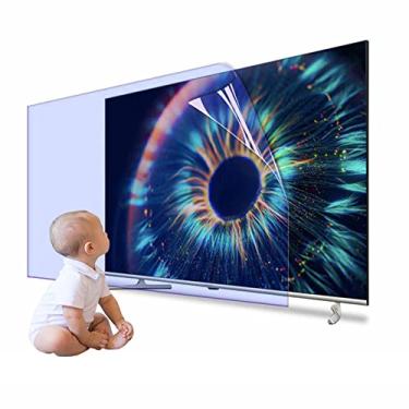 Imagem de JQZWXX Película protetora de tela LCD para TV de 42 a 75 polegadas, película antirreflexo fosco/luz azul/taxa antirreflexo até 90%, alivia o cansaço ocular, PET sem bolhas/49 pol. 1075 x 604 mm