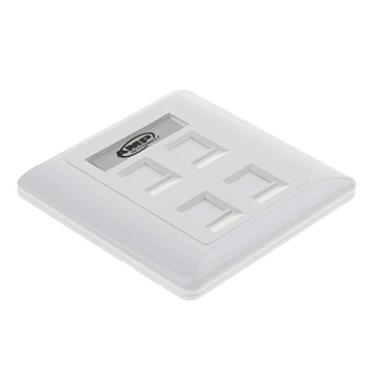 Imagem de KESOTO Tomada de Dados Quádrupla 4 Portas de Rede RJ45 Ethernet / RJ11