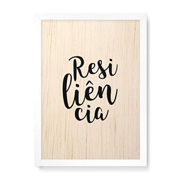 Imagem de Arte Maníacos Quadro Decorativo em Madeira Resilência Fundo Branco - 23x16,25cm (Moldura caixa em laca branca)