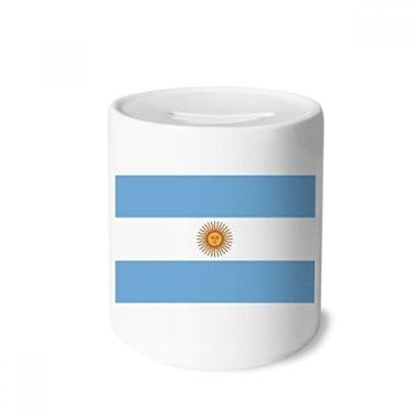 Imagem de DIYthinker Caixa de moedas de cerâmica com bandeira nacional da Argentina Country América do Sul