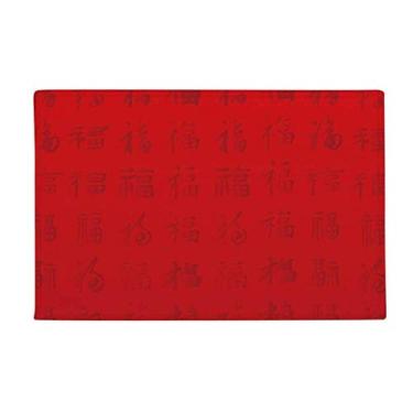 Imagem de DIYthinker Tapete de chão China Fook Red Patriotism Harmony Tapete antiderrapante para porta de banheiro