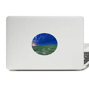 Imagem de Adesivo de notebook Grassland verde azul céu vinil emblema gráfico laptop adesivo