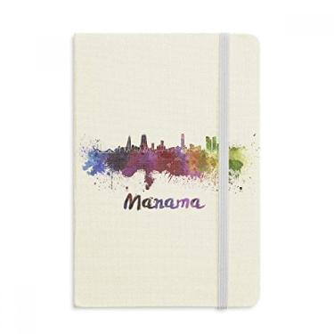 Imagem de Caderno em aquarela Manama Bahrain City oficial de tecido capa dura diário clássico