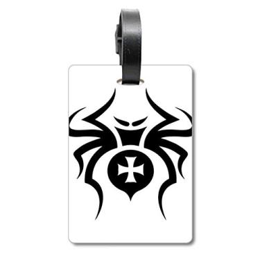 Imagem de Bolsa de viagem com estampa de aranha preta com estampa de insetos, etiqueta de bagagem, etiqueta para guardar cartão