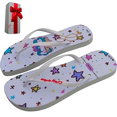 Imagem de Chinelo Feminino"COMAMOR" Únicos com dedicatoria para presentear! Novidade ! KIT +TORNOZELEIRA +EMBALAGEM PARA PRESENTE