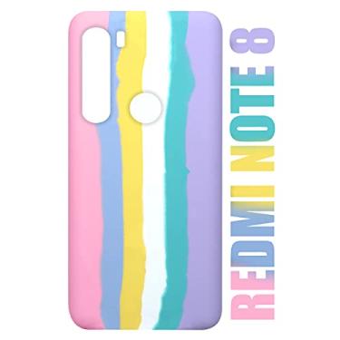 Imagem de Capa Capinha Case Silicone Aveludada Arco-íris Candy Redmi Note 8 6.3