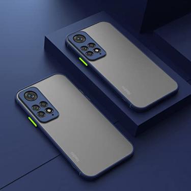 Imagem de Capa de telefone à prova de choque para Xiaomi para Redmi Note 11 Pro 10 Pro 9 Mi 12 12X Mi 11T Pro Soft TPU Frame Hard Back Phone Cover, Blue, For Redmi Note 9S