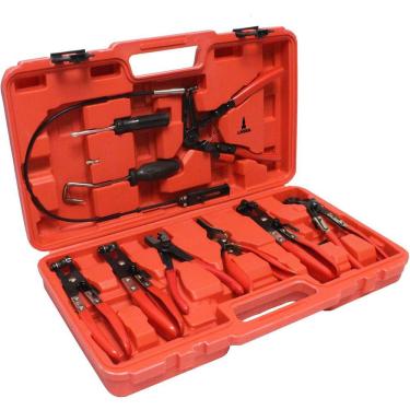 Imagem de Jogo de Alicates para Abraçadeira de Mangueira Lorben com 10 Peças + Maleta