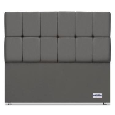 Imagem de Cabeceira Piave Veluto Cinza Casal (12x140x125) - Ortobom