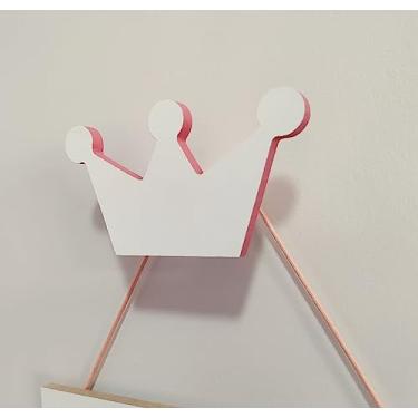 Imagem de Gancho de parede Mdf laminado coroa borda colorida