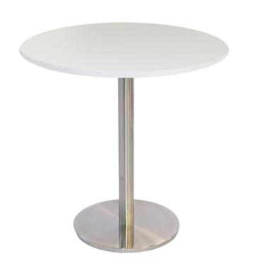Imagem de Mesa Bistrô Beta 112,50 Cm (Altura) Com Tampo Em Mdp Redonda 60 Cm Branco