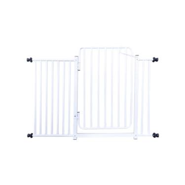Imagem de Grade de Segurança Bebês Crianças Pets Proteção Escadas Portas Vãos de 109/114 cm - 5/8" (Branca)