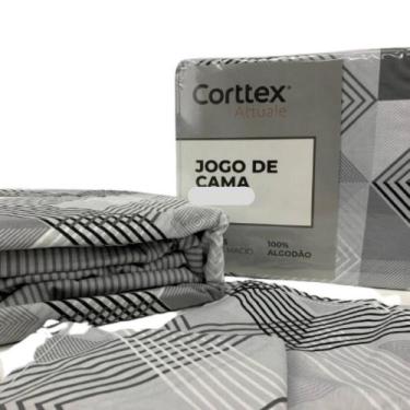 Imagem de Jogo De Lençol/Cama Solteiro Corttex Completo, 150 Fios, 100 Algodão