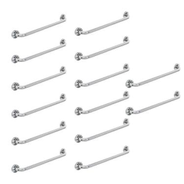 Imagem de Alça De Apoio Barra Inox Kit 14 Unidades 70cm Segurança Deficiente Idoso Parede Corrimao