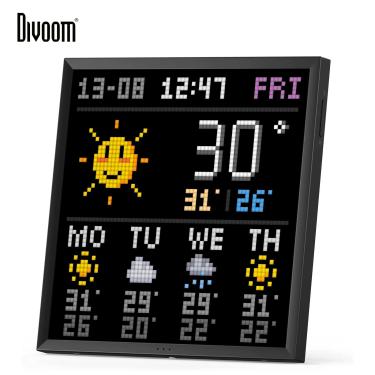 Imagem de Divoom-Pixoo 64 Moldura Digital  LED Imagem  Placa de Display Eletrônico  Sinal de Luz Neon