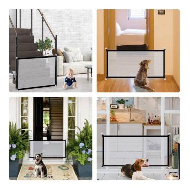 Imagem de KIT 2 Telas 180CM Grade Proteção De Porta P/ Cachorro Pet Dog Gato Bebê Criança Rede Isolamento Cerca Casa