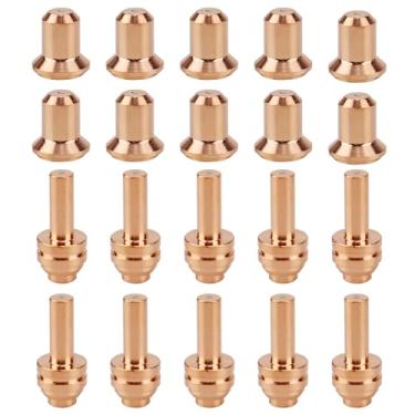 Imagem de Vaphy 10 peças 176655 eletrodo 10 peças 176656 ponta de bocal adequado para maçarico de corte a plasma Miller ICE-25C ICE-27C
