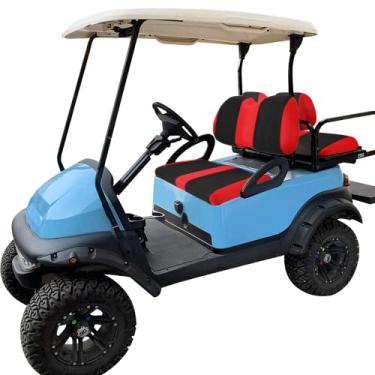 Imagem de YUWEIDG0769 Conjunto de capa de assento de carrinho de golfe dianteiro e traseiro (traseiro) capa de assento de carrinho de golfe para EZGO TXT e Club Car Precedent/DS, capa de assento lavável