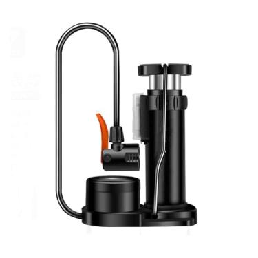 Imagem de Bomba de balão para infláveis, bomba de ar inflável, pé esférico para bicos de arco de balão, bicicletas, bombas manuais de piso para carro e uso doméstico, 120 psi portátil, antiderrapante (preto, 17