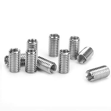 Imagem de 10 peças inserções de rosca fixador interno M6*1.0 externo M8*1.25 comprimento 15 mm macho fêmea porca redutora aço inoxidável ferramenta de reparo de ferragens