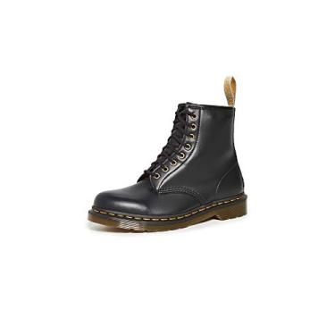 Imagem de Dr. Martens Bota de combate preta lisa Vegan 1460, Preto, 8