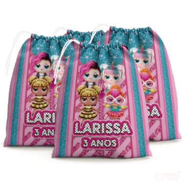 Imagem de Sacolinhas Surpresa Personalizada Tecido Bonecas LOL (Sacolinhas 15x20, Unidades, 10)