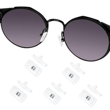 Imagem de OOWLIT 5 pares de protetores de nariz transparentes e macios antiderrapantes para óculos Oakley armação de óculos de sol 11 mm x 6 mm x 5 mm