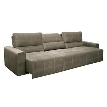 Imagem de Sofá 5 Lugares Reclinável e Retrátil Herval Reclin Mh 4100, Cinza Animale
