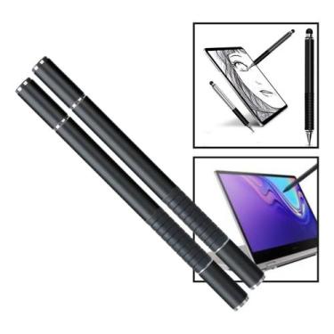 Imagem de Kit 2 Canetas Touch Screen Ponta Fina  Android cor Preto - Thafe