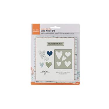 Imagem de Bira Craft Molde de régua de aço, 14 cm x 15 cm, designs variados (coração)