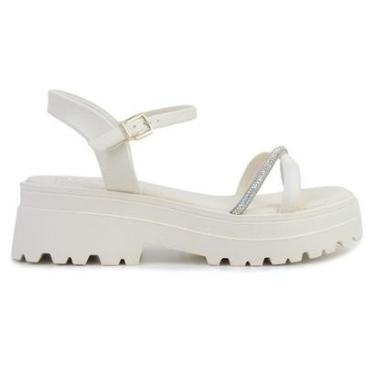 Imagem de Sandália Feminina Ramarin Plataforma Coconut Branca - 2438-Feminino