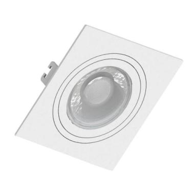 Imagem de Embutido Dicroica Quadrado Face Plana Direcional Branco GU10 - Save En