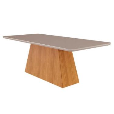 Imagem de Mesa Retangular Tampo de Vidro para Sala de Jantar 210 cm Helena Cimol