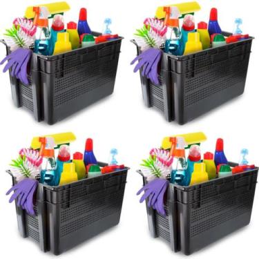 Imagem de Kit 4 Organizador Multiuso Telada e Empilhável Reforçada 60L - Injepla