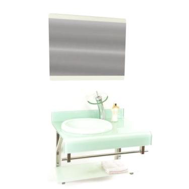 Imagem de Gabinete Vidro Banheiro Estilo Choppin Full Inox Cores - Cubas e Gabin