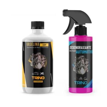 Imagem de Kit limpeza de motor desengraxante + verniz vaselina finalizador para 