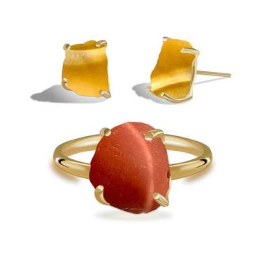 Imagem de Conjunto de Mocaíta - Cristal Natural, Prata 925