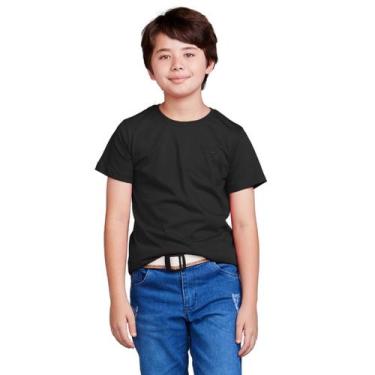 Imagem de Camisa Básica Infantil 100% Algodão - DAZE MODAS, 08, Preto