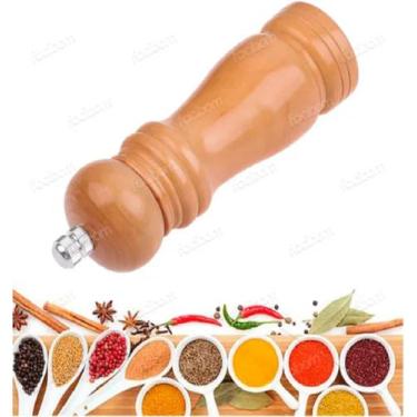 Imagem de Moedor Manual Pimenta Sal Grãos Tempero Condimento Madeira - New, Made