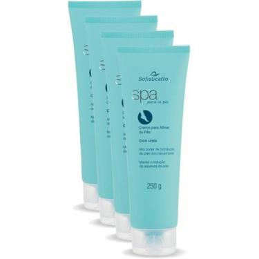 Imagem de 4x Spa Creme Para Afinar os Pés Com Uréia 250g Sofisticatto - Sofistic