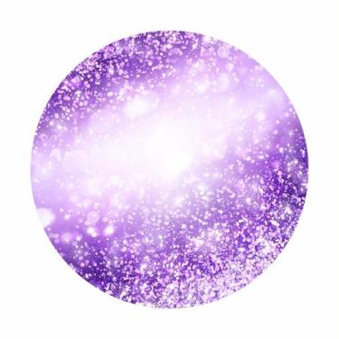 Imagem de Painel de Lona Redondo Glitter Roxo Luzes e Brilho 1x1m - Fabrika De F