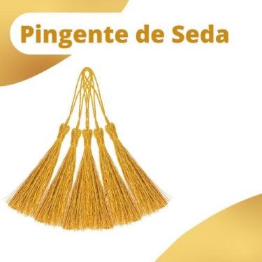 Imagem de Pingente De Seda Tassel - Ouro - Com 100 Unidades - Nybc