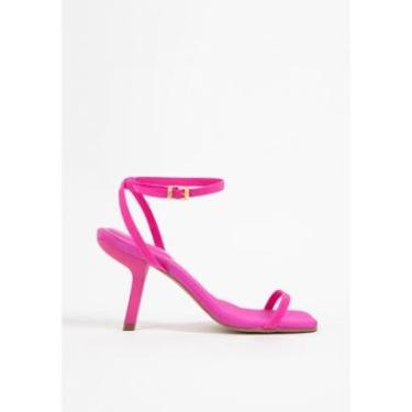 Imagem de Sandália Salto Médio Rosa Lança Perfume-Feminino