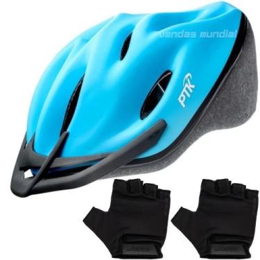 Imagem de Capacete Ciclismo Feminino Masculino Bike Ptk Ajustável Com Viseira + 